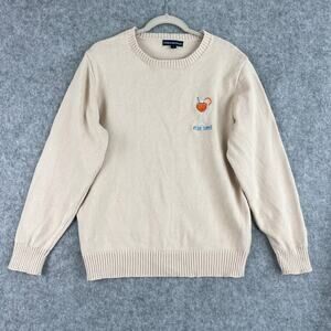 Kiel James Patrick Sweater Womens Large Beige Aperol Summer Linen Blend Casual